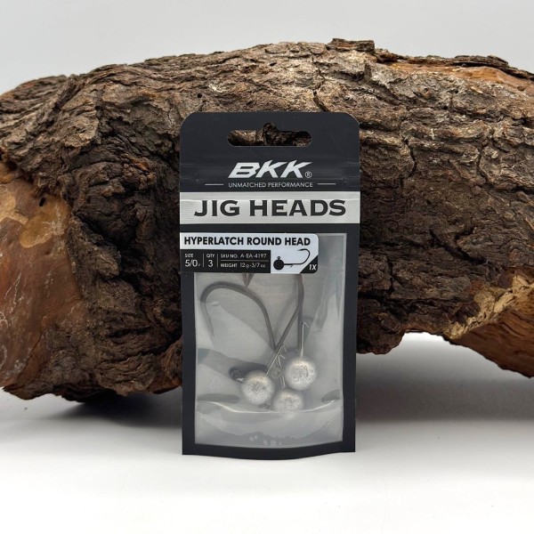 BKK Hyperlatch Round Head 5/0 Jighaken 5g - 25g mit Baitholder