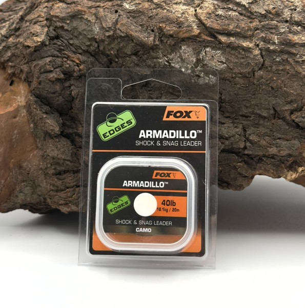 Fox Edges Camo Armadillo Shock & Snag Leader 40lb 18,1kg 20m SALE