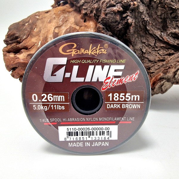 Gamakatsu G-Line Dark Brown 0,26mm 5,0kg 1855m