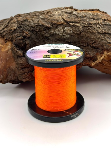Balzer Camtec Speci Barsch 8x 0,10mm 7,5kg Geflochtene Schnur Orange je 10m!