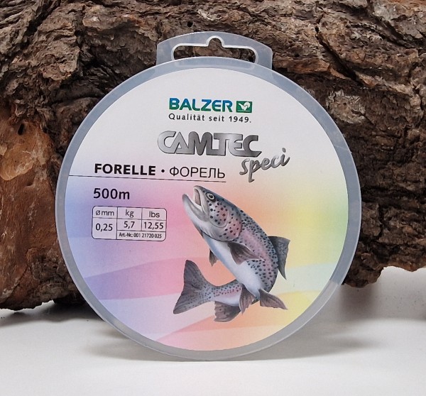 Balzer Camtec SpeciLine Forelle 500m Klar 0,20mm 0,22mm 0,25mm