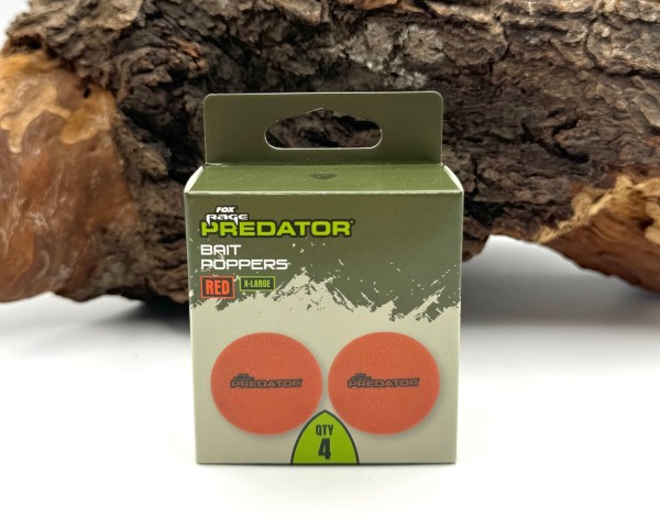 Fox Rage Predator Bait Poppers Auftriebskörper Deadbait Rot & Natural