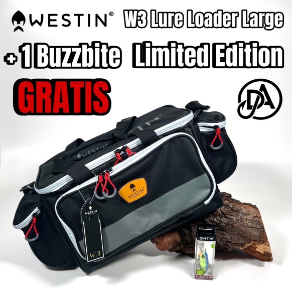 Westin W3 Lure Loader Large black/grey Limited Edition inkl. 4 Boxen 48x28x25cm + 1 Buzzbite GRATIS