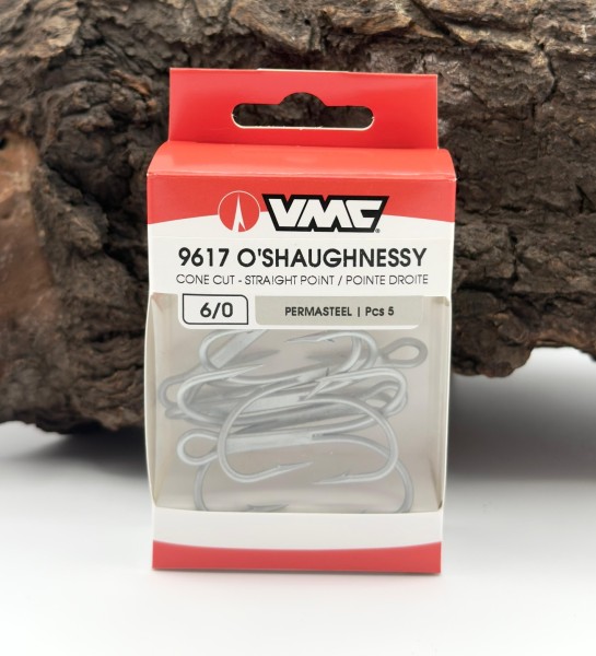 VMC 9617 O'Shaughnessy Cone Cut Treble Hook Meeresdrilling Gr. 1/0 - 8/0 5er-Pack