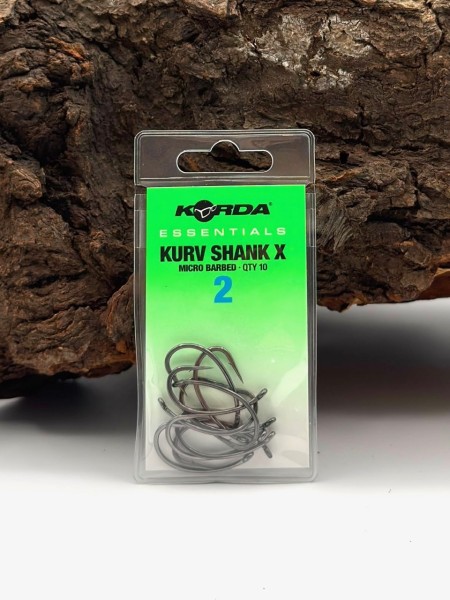 Korda Essentials Kurv Shank X Micro Barbed Karpfenhaken GR. 2 & 4