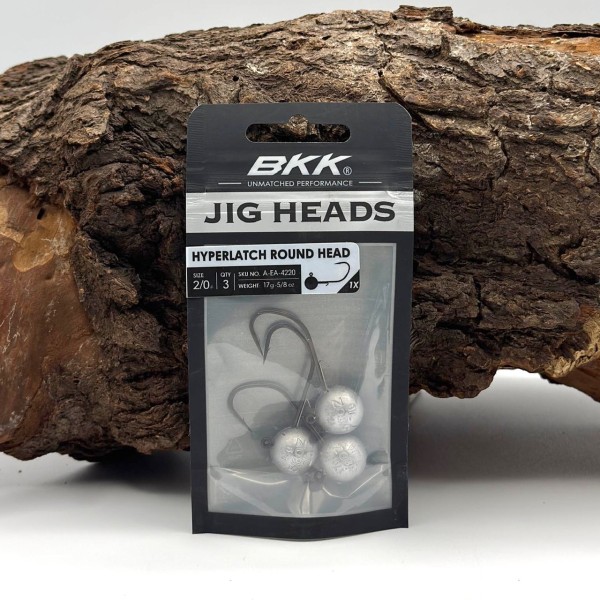 BKK Hyperlatch Round Head 2/0 Jighaken 3,5g - 20g mit Baitholder
