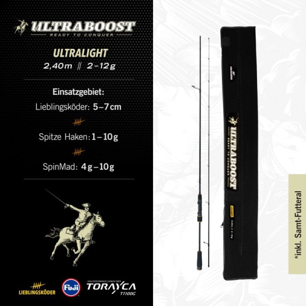 Lieblingsköder Ultraboost Ultralight 2,40m 2-12g Barschrute