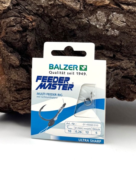 Balzer Feeder Master Multi Feeder Rig mit Schnurstopper 12cm Gr. 4 6 8 10 12