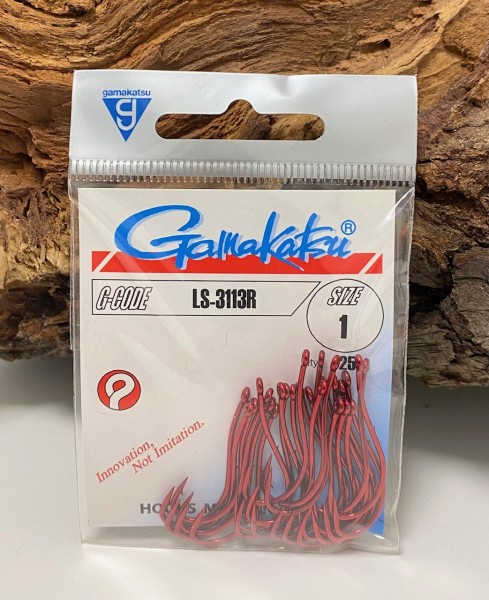 Gamakatsu LS-3113R Hooks Red 1/0 2/0 3/0 1 2 4 6