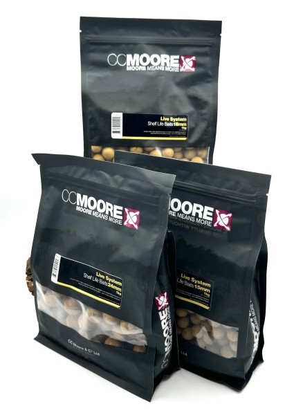 CCmoore Live System Boilies 15mm 18mm 24mm 1kg Shell Life Baits