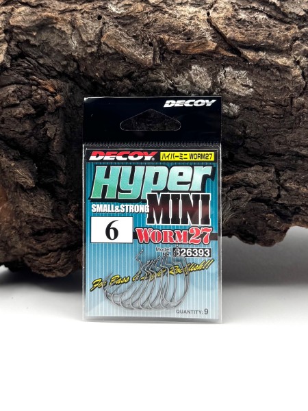 Decoy Hyper Mini Worm27 Gr. 2 4 6 Offsethaken Made in Japan