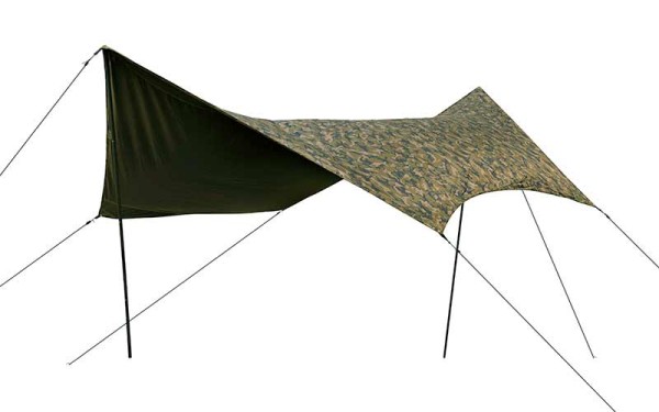 Fox Camolite Tarp Small & Large Schutzplane inkl. Sturmstangen Heringen Sturmseilen Tragetasche