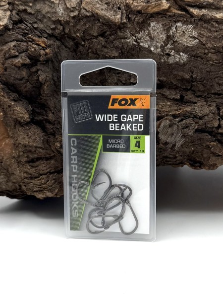 Fox Wide Gape Beaked PTFE Karpfenhaken Micro Barbed Größe 2 4 6