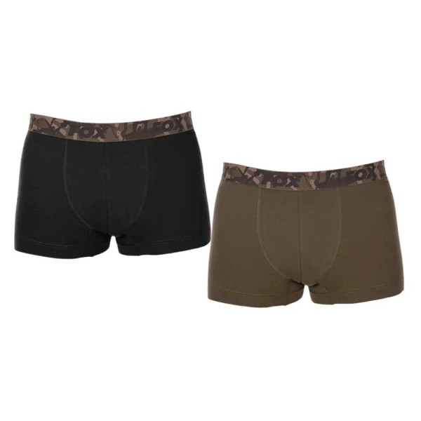 Fox Boxer Shorts Doppelpack Khaki/Black – Größen M L XL