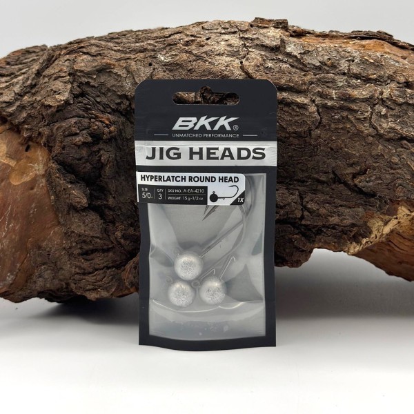BKK Hyperlatch Round Head 5/0 Jighaken 5g - 25g mit Baitholder