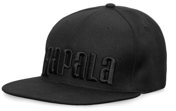 Rapala Black Flat Brim Cap Schwarz mit 3D-Logo-Stickerei %SALE%