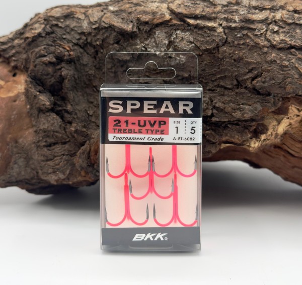 BKK Spear-21 UVP Treble Hook Drillinge Pink