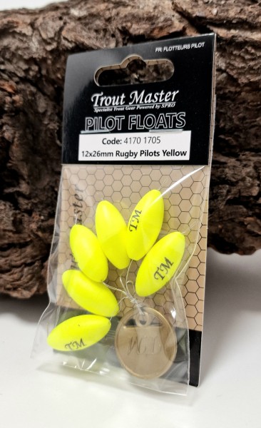 Spro Trout Master Rugby Pilots yellow gelb 12x26mm 6 Stück