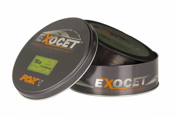 Fox Exocet Mono Trans Khaki 16lbs - 7,27kg 1000m ABVERKAUF