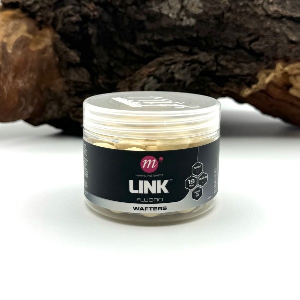 Mainline Wafters Fluoro Floating 15mm 150ml The Link Essential Cell The Cell White
