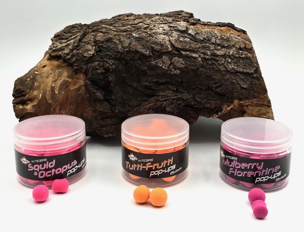 Dynamite Baits N-Ticers Pop-Ups 15mm – 40g Dose Fluro Hakenköder