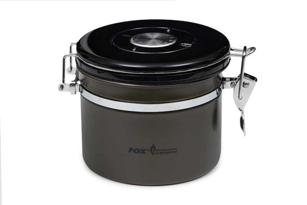 Fox Cookware Coffee & Tea Khaki Storage mit Messlöffel – 860 ml Edelstahl