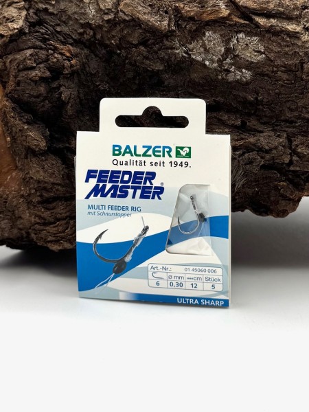 Balzer Feeder Master Multi Feeder Rig mit Schnurstopper 12cm Gr. 4 6 8 10 12