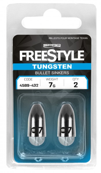 Spro Freestyle Tungsten Bullet Sinker 3,5g 5g 7g 10,5g + Glasperlen