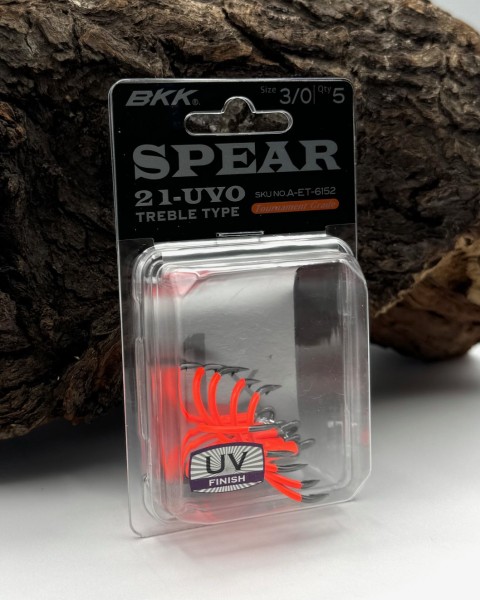 BKK Spear-21 UVO Treble Hook Drillinge Orange