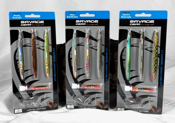 Savage Gear LT Sandeel Signature Kit 15g 11cm Limited Edition Mads Grosell, Max Bartholín, Søren Raj