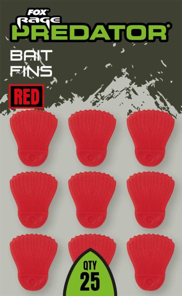 Fox Rage Predator Bait Fins Red 25 Stück