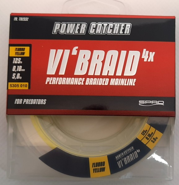 Spro Powercatcher VI´Braid geflochtene Yellow 0,10mm - 0,22mm 125m ABVERKAUF