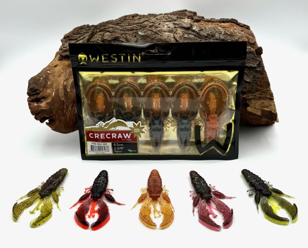 Westin CreCraw Creature Bait 8,5cm 7g 5 Stück 9 Farben SALE