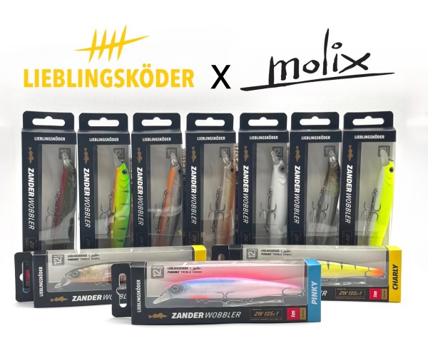 Lieblingsköder + Molix Zanderwobbler 12,5cm 20g Flachläufer 16 Farben