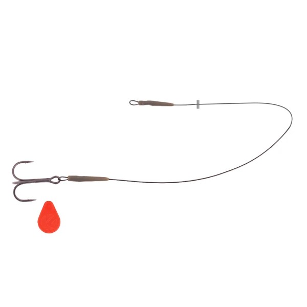 Zeck Deadbait Treble Rig Montage Gr. 2 4 6 45cm