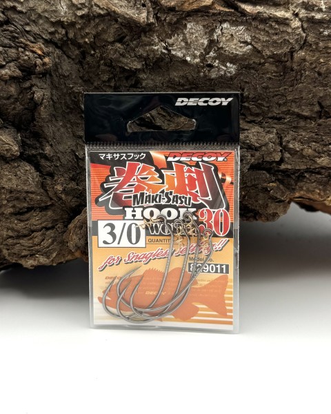 Decoy Maki Sasu Hook Worm30 Gr. 2 1 1/0 2/0 3/0 4/0 Made in Japan