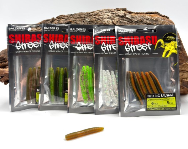 Balzer Shirasu Street Ned Rig Sausage 5cm 5 Farben