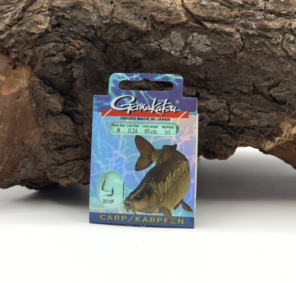 Gamakatsu 3510F Carp/Karpfenhaken Schwarz Gr. 2 4 6 8 85cm SALE