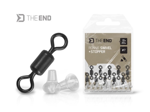 Delphin Set Delpin TheEND Ronnie Wirbel + Stopper 10+20 Stück Carp Rig Zubehör Gr. 7