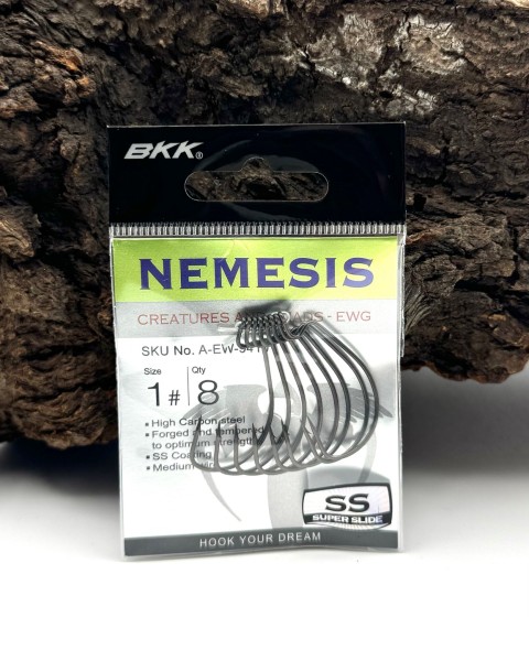 BKK Nemesis Creatures & Shads Worm Hook Offset Haken