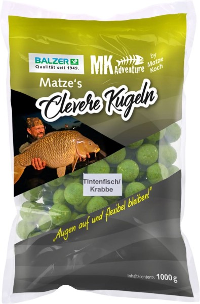 Balzer MK Boilies Matze´s Clevere Kugel 16/20mm 6 Sorten Mix 1kg