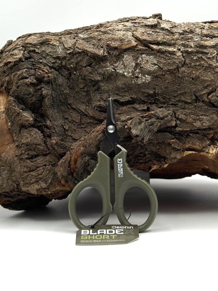 Delphin BladeX Short Schere 9,5cm für Geflechtschnüre