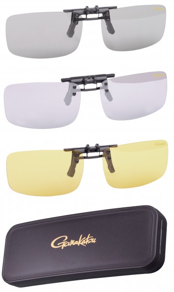 Gamakatsu G-Glasses Clip on Glass Amber Light Gray Polarisationsbrille Polbrille