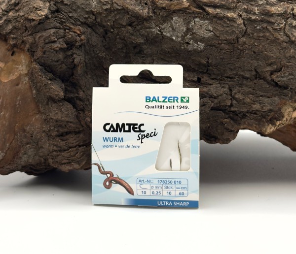 Balzer Camtec Speci Wurmhaken brüniert 60cm Gr. 1 2 4 6 8 10 12