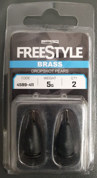 Spro Freestyle Messing Black Dropshot Pear Brass Blei 5g 7g 10g 14g