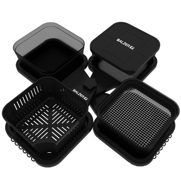 Balzer Feeder/Method Köderbehälter-Set 4er Aufsatz & Zubehör