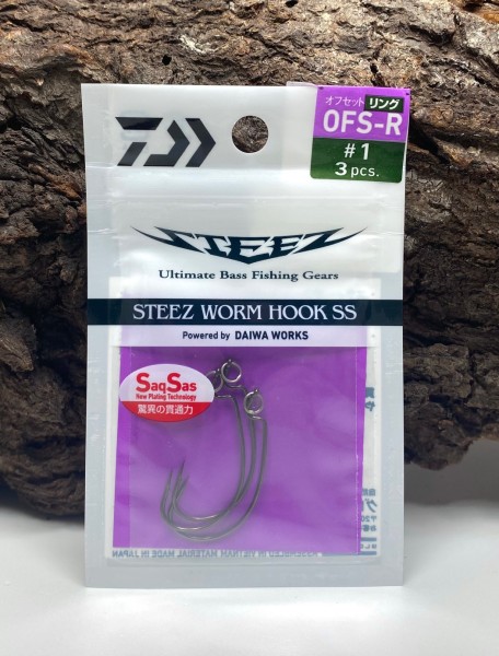 Daiwa Steez Worm Hook SS Offset Ring Einzelhaken 1 1/0 2/0 3/0