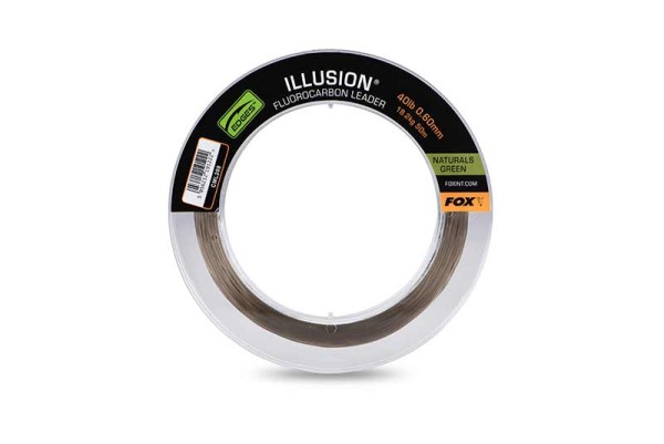 Fox Illusion Fluorocarbon Leader 50m 13,6kg 18,2lg in Natural Green und Clear