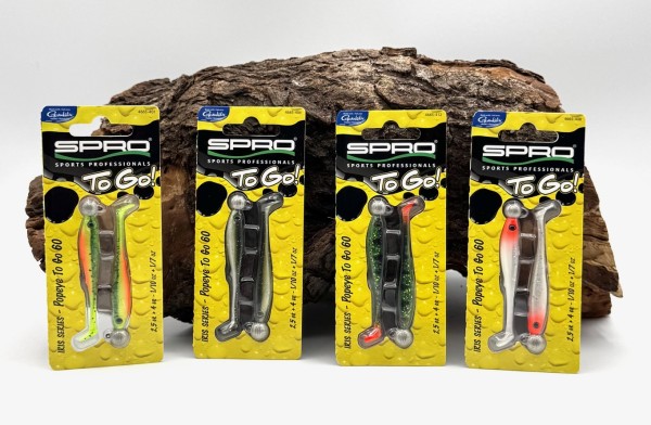 Spro Iris Popeye To Go 6cm 2,5g 4g 2 Stück Gamakatsu Haken 1/0 4 Farben