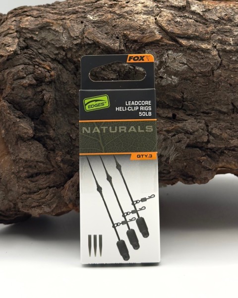 Fox Edges Naturals Submerge Heli-Clip Leader 30lb 40lb 50lb